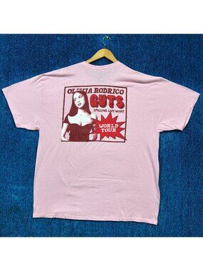 Olivia Rodrigo “Guts Spilling Live Now” Graphic T-Shirt Size XXL